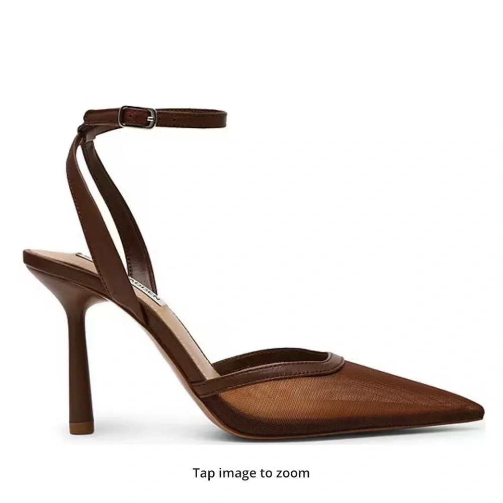 Steve Madden Alliance Brown Mesh Pointed Toe Heels BRAND NEW IN BOX
